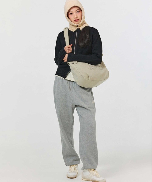 EMIS(イミス)の「VINTAGE COTTON CROSSBODY BAG(メッセンジャーバッグ・レディース・グレー/ベージュ・FREE)」の3枚目の写真