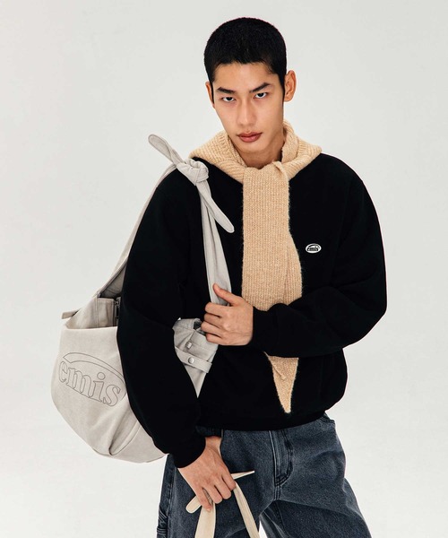EMIS(イミス)の「VINTAGE COTTON CROSSBODY BAG(メッセンジャーバッグ・レディース・グレー/ベージュ・FREE)」の5枚目の写真