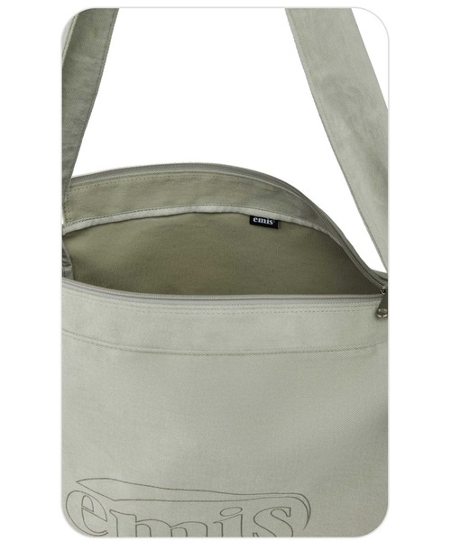 EMIS(イミス)の「VINTAGE COTTON CROSSBODY BAG(メッセンジャーバッグ・レディース・グレー/ベージュ・FREE)」の11枚目の写真