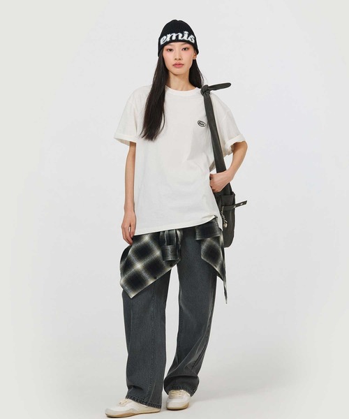 EMIS(イミス)の「VINTAGE COTTON CROSSBODY BAG(メッセンジャーバッグ・レディース・グレー/ベージュ・FREE)」の12枚目の写真
