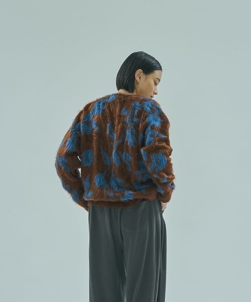 ROSE BUD（ローズバッド）の「FLOWER JACQUARD CARDIGAN（カーディガン/ボレロ・レディース・グレー/イエロー/ブラウン・ONE SIZE）」の6枚目の写真