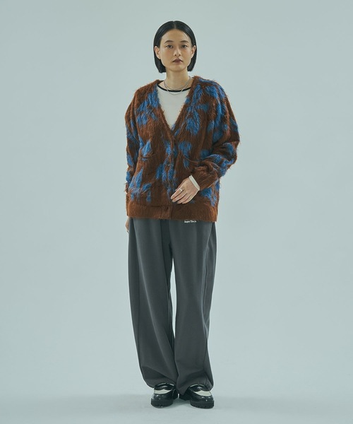 ROSE BUD（ローズバッド）の「FLOWER JACQUARD CARDIGAN（カーディガン/ボレロ・レディース・グレー/イエロー/ブラウン・ONE SIZE）」の7枚目の写真