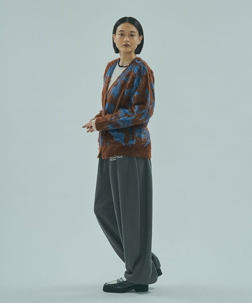 ROSE BUD（ローズバッド）の「FLOWER JACQUARD CARDIGAN（カーディガン/ボレロ・レディース・グレー/イエロー/ブラウン・ONE SIZE）」の8枚目の写真