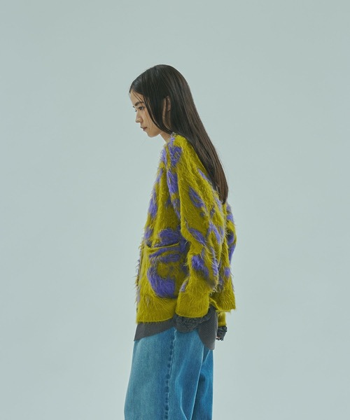 ROSE BUD（ローズバッド）の「FLOWER JACQUARD CARDIGAN（カーディガン/ボレロ・レディース・グレー/イエロー/ブラウン・ONE SIZE）」の11枚目の写真