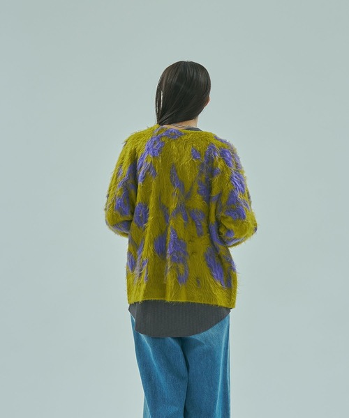 ROSE BUD（ローズバッド）の「FLOWER JACQUARD CARDIGAN（カーディガン/ボレロ・レディース・グレー/イエロー/ブラウン・ONE SIZE）」の12枚目の写真