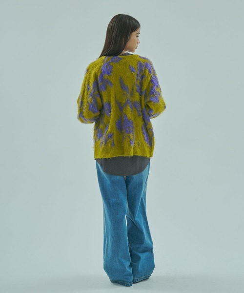 ROSE BUD（ローズバッド）の「FLOWER JACQUARD CARDIGAN（カーディガン/ボレロ・レディース・グレー/イエロー/ブラウン・ONE SIZE）」の15枚目の写真