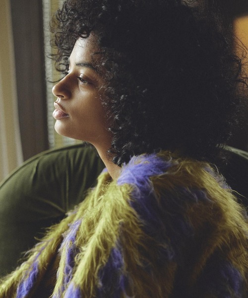 ROSE BUD（ローズバッド）の「FLOWER JACQUARD CARDIGAN（カーディガン/ボレロ・レディース・グレー/イエロー/ブラウン・ONE SIZE）」の18枚目の写真