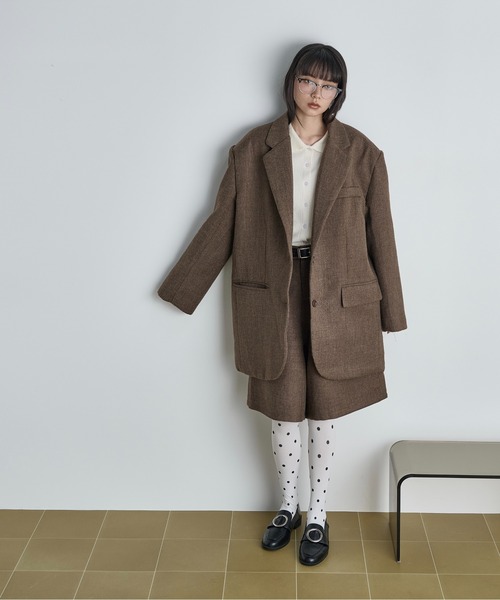 THE YOn（ザヨン）の「ヘリテージグランパジャケット（テーラードジャケット・レディース・ブラウン/グレー・FREE）」の21枚目の写真