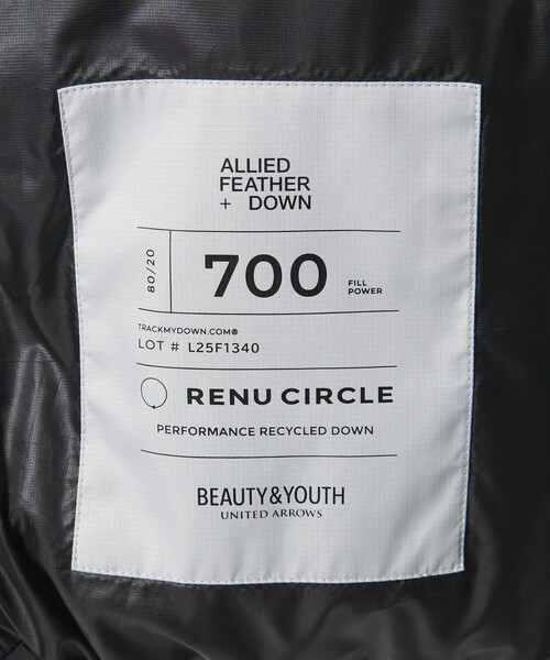 BEAUTY&YOUTH UNITED ARROWS(ビューティーアンドユースユナイテッドアローズ)の「小松マテーレ スタンドカラー ダウンジャケット 700FP 撥水機能(ダウンジャケット/コート・メンズ・ダークグレー/ブラック/オリーブ・S/M/L/XL)」の21枚目の写真