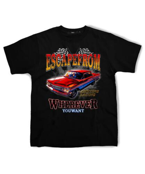 ESCAPEFROM(エスケープフロム)の「イースケープカーTシャツブラック(Tシャツ/カットソー・レディース・その他・SMALL/MEDIUM/LARGE)」の2枚目の写真