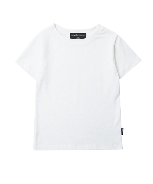 muahmuah（ムーアムーア）の「スリムフィットレギュラー半袖Tシャツ[2色]（Tシャツ/カットソー・レディース・ブラック/ブルー/ホワイト/ライトグレー・FREE）」の5枚目の写真