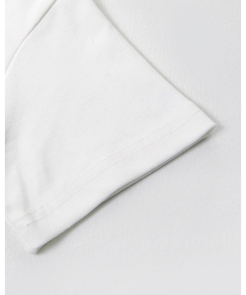 muahmuah（ムーアムーア）の「スリムフィットレギュラー半袖Tシャツ[2色]（Tシャツ/カットソー・レディース・ブラック/ブルー/ホワイト/ライトグレー・FREE）」の6枚目の写真