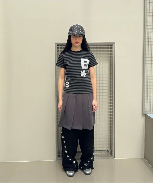 BAUF（バウフ）の「B logo スリムフィットTシャツ [ストライプブラック]（Tシャツ/カットソー・レディース・その他・FREE）」の10枚目の写真