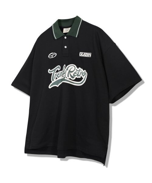 GUBIN（グビン）の「レトロカラーTシャツ - ブラック（ポロシャツ・レディース・その他・MEDIUM/LARGE）」の2枚目の写真