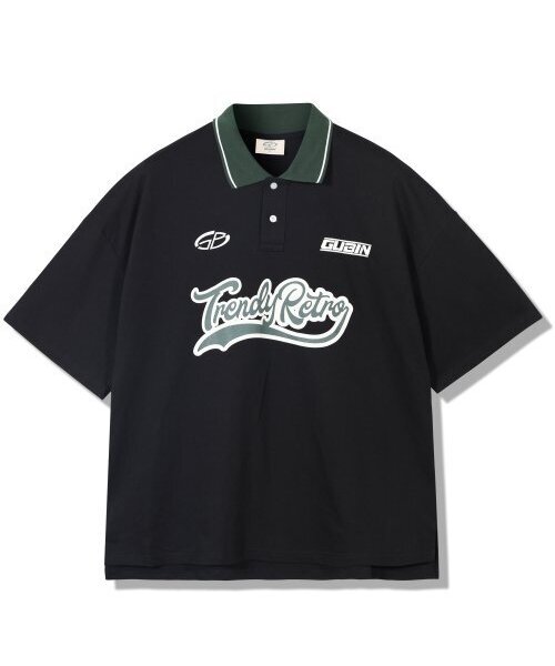 GUBIN（グビン）の「レトロカラーTシャツ - ブラック（ポロシャツ・レディース・その他・MEDIUM/LARGE）」の3枚目の写真