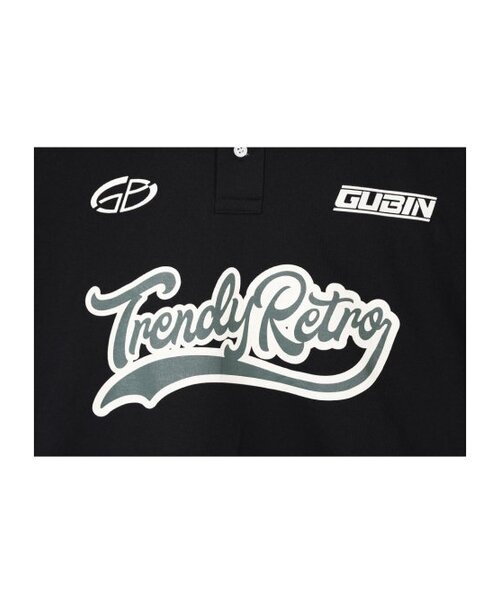 GUBIN（グビン）の「レトロカラーTシャツ - ブラック（ポロシャツ・レディース・その他・MEDIUM/LARGE）」の7枚目の写真