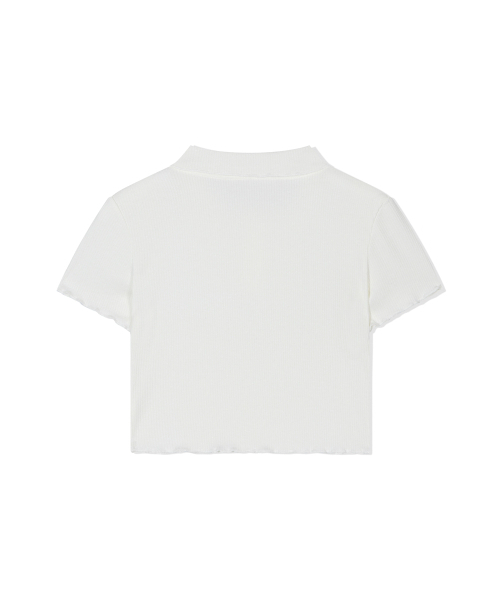 MOAA(モア)の「フリルエッジクロップ(ホワイト)(Tシャツ/カットソー・レディース・その他・SMALL/MEDIUM)」の3枚目の写真