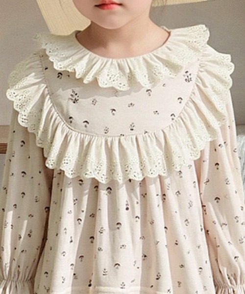 DAY CLOSET（デイ クローゼット）の「【セットアップ/ストレッチ有/ビーチスキン仕立て/裾・袖ゴム入り】長袖ダブルフリル襟ルームウェア 上下2点セット キッズ（ルームウェア/パジャマ・キッズ・オレンジ系その他/ホワイト系その他2/ホワイト系その他/レッド系その他・110cm/120cm/130cm/140cm）」の14枚目の写真