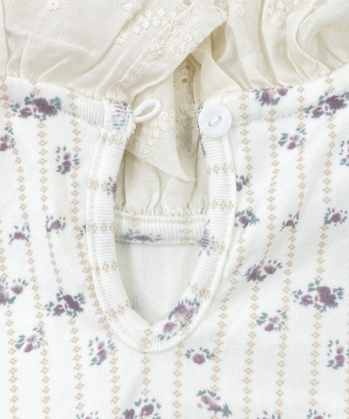 DAY CLOSET（デイ クローゼット）の「【セットアップ/ストレッチ有/ビーチスキン仕立て/裾・袖ゴム入り】長袖ダブルフリル襟ルームウェア 上下2点セット キッズ（ルームウェア/パジャマ・キッズ・オレンジ系その他/ホワイト系その他2/ホワイト系その他/レッド系その他・110cm/120cm/130cm/140cm）」の15枚目の写真