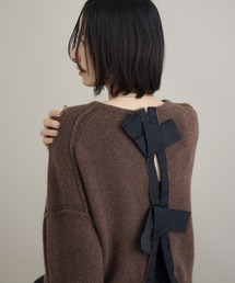 Dignite Collier バックリボンニット