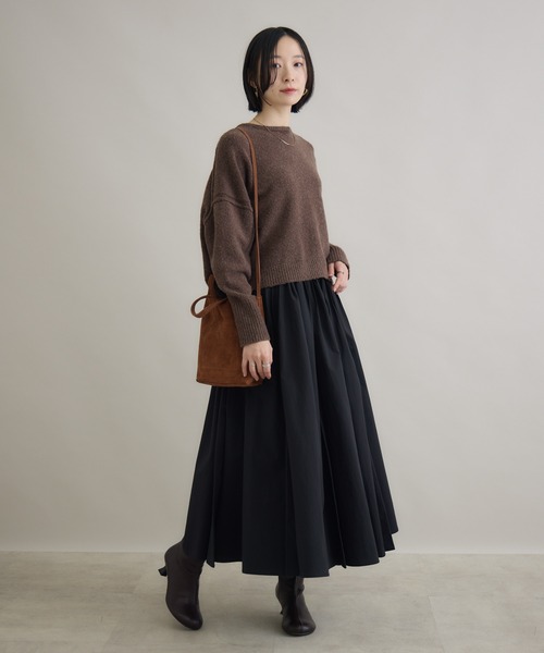 Paradise Picnic（パラダイスピクニック）の「Dignite Collier バックリボンニット（ニット/セーター・レディース・ホワイト/ブラック/ブラウン/グリーン・FREE）」の6枚目の写真