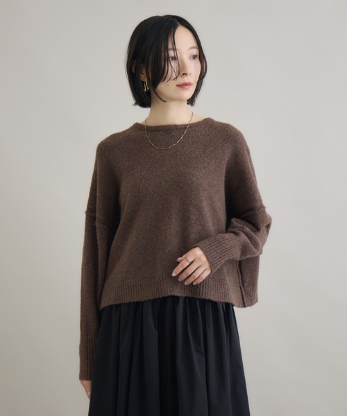 Paradise Picnic（パラダイスピクニック）の「Dignite Collier バックリボンニット（ニット/セーター・レディース・ホワイト/ブラック/ブラウン/グリーン・FREE）」の9枚目の写真