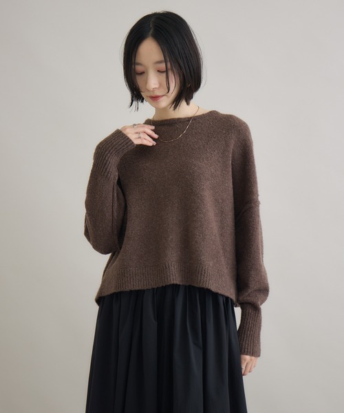 Paradise Picnic（パラダイスピクニック）の「Dignite Collier バックリボンニット（ニット/セーター・レディース・ホワイト/ブラック/ブラウン/グリーン・FREE）」の10枚目の写真