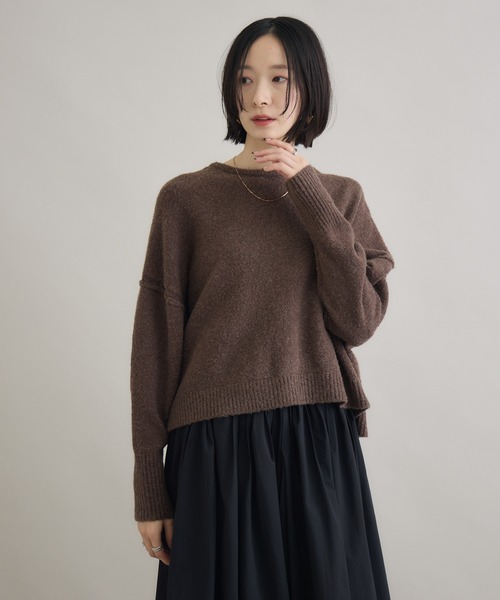 Paradise Picnic（パラダイスピクニック）の「Dignite Collier バックリボンニット（ニット/セーター・レディース・ホワイト/ブラック/ブラウン/グリーン・FREE）」の11枚目の写真