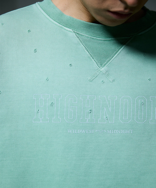 LIBERE(リベーレ)の「LIBERE リベーレ / HIGHNOON CREWNECK SWEAT ビッグシルエットハイヌーンクルーネックスウェット / 255222-255223(スウェット・メンズ・ブラック/グリーン・SMALL/MEDIUM/LARGE)」の15枚目の写真