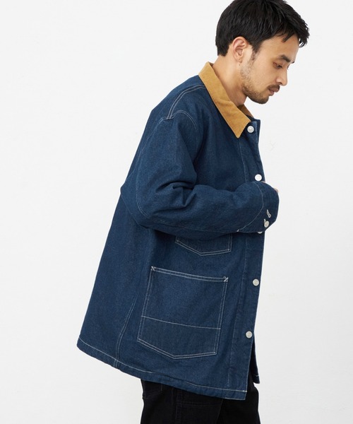 EDWIN(エドウィン)の「EDWIN エドウィン カバーオール デニムジャケット ブランケット(デニムジャケット・メンズ・インディゴブルー/ブルー・SMALL/MEDIUM/LARGE/X-LARGE)」の5枚目の写真