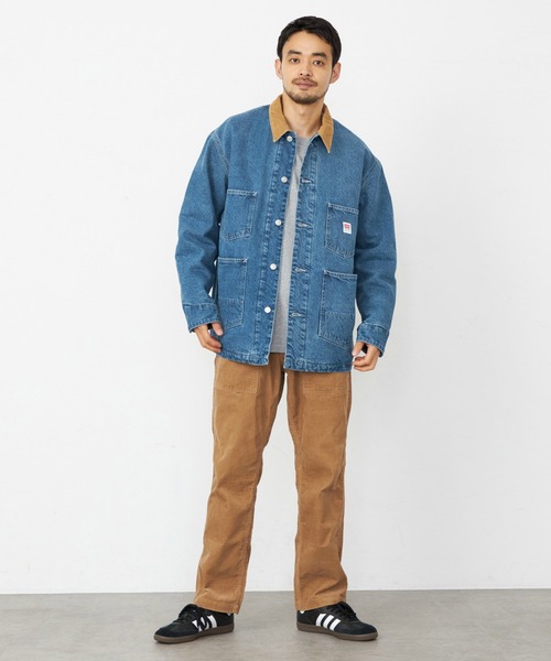 k*n様 evisu デニムジャケット カバーオールlot1453 42　赤カモ EVISU エヴィス カバーオール デニムジャケット Lot1012 鶴 ツル