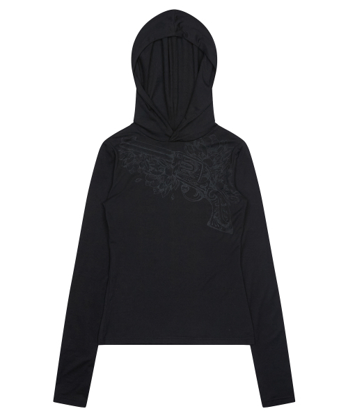 LUVISTRUE(ラヴイズトゥルー)の「GT 007 HOODED T-SHIRT(BLACK)(パーカー・レディース・その他・FREE)」の5枚目の写真