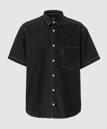 COMME des GARCONS パフスリーブリボンタイ半袖シャツ リボンタイ付き 半袖ブラウス (100-130cm)（98-19CT23-201