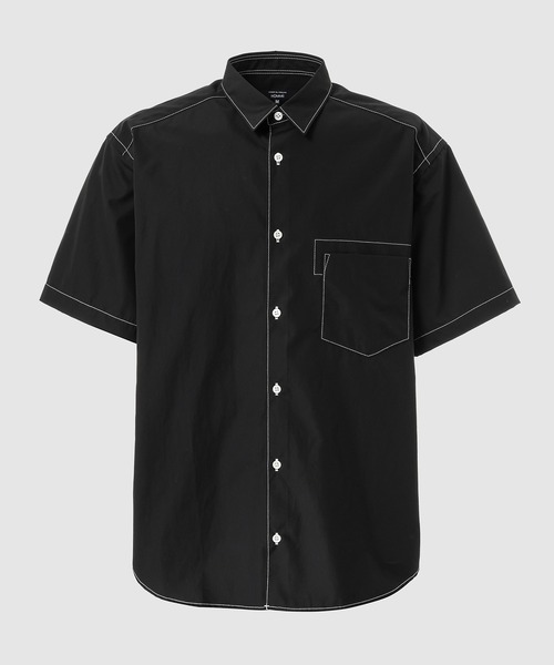 COMME des GARCONS HOMME(コム デ ギャルソン・オム)の「COTTON TYPEWRITER HALF SLEEVE SHIRT(シャツ/ブラウス・メンズ・ブラック/ベージュ・XS/S/M/L)」の1枚目の写真