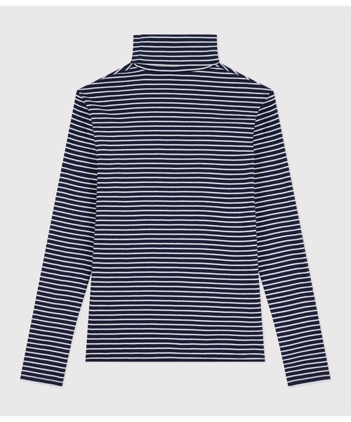 PETIT BATEAU(プチバトー)の「タートルネック長袖Tシャツ(Tシャツ/カットソー・レディース・ブルー系その他・SMALL/MEDIUM/X-SMALL/XX-SMALL)」の2枚目の写真