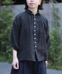 [Brocante / ブロカント] リネンキャンバス グランシャツ