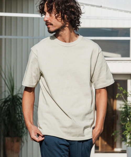 1minute 1second(ワンミニットワンセカンド)の「mt10109-10oz t-shirt with heart patch Tシャツ(1M26H260)(Tシャツ/カットソー・メンズ・グレイッシュベージュ/ブラック/ネイビー/ホワイト・S/M/L/XL)」の11枚目の写真