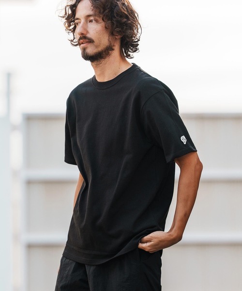 1minute 1second(ワンミニットワンセカンド)の「mt10109-10oz t-shirt with heart patch Tシャツ(1M26H260)(Tシャツ/カットソー・メンズ・グレイッシュベージュ/ブラック/ネイビー/ホワイト・S/M/L/XL)」の19枚目の写真