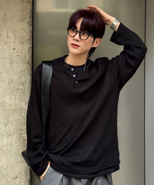 JUAN HOMME（ジュアンオム）の「ヘンリーネックロングスリーブTシャツ（ホワイト）（Tシャツ/カットソー・メンズ・ホワイト・SMALL/MEDIUM/LARGE）」の17枚目の写真