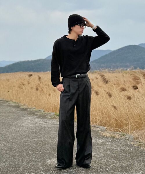 JUAN HOMME（ジュアンオム）の「ヘンリーネックロングスリーブTシャツ（ホワイト）（Tシャツ/カットソー・メンズ・ホワイト・SMALL/MEDIUM/LARGE）」の13枚目の写真