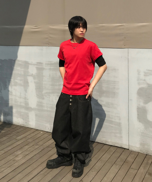 KICHUL（キチョル）の「Midnight Raw Wide Denim Pants (Black)（デニムパンツ・メンズ・その他・SMALL/MEDIUM/LARGE）」の4枚目の写真