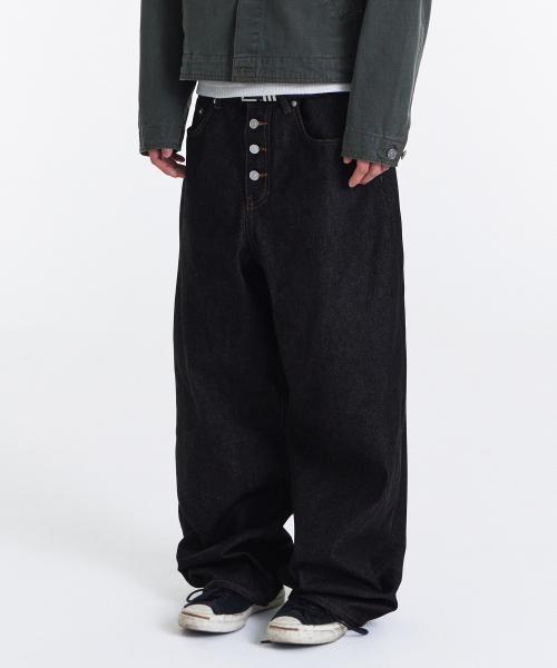 KICHUL（キチョル）の「Midnight Raw Wide Denim Pants (Black)（デニムパンツ・メンズ・その他・SMALL/MEDIUM/LARGE）」の7枚目の写真