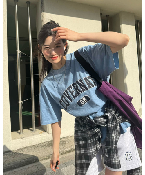 COVERNAT(カバーナット)の「アーチダインTシャツブルー(Tシャツ/カットソー・レディース・その他・SMALL/MEDIUM/LARGE/X-LARGE/XX-LARGE/X-SMALL)」の1枚目の写真