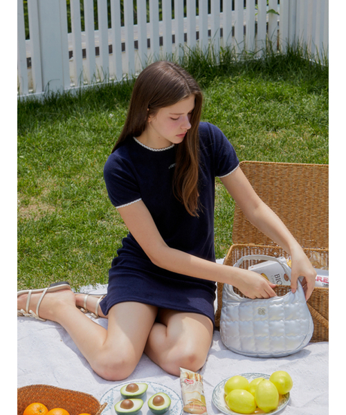 ANOETIC（アノエティック）の「LACE TERRY ONE-PIECE_NAVY（ワンピース・レディース・ネイビー・FREE）」の4枚目の写真