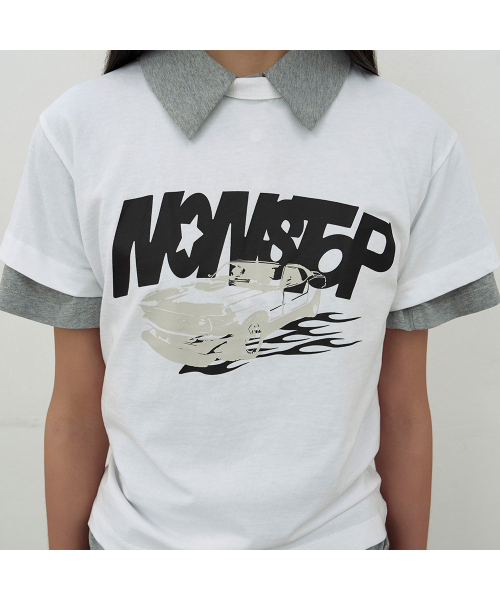 LCDC TM(エルシーディーシーティーエム)の「NONSTOP PRINT T-SHIRTS (WHITE)(Tシャツ/カットソー・レディース・ホワイト・SMALL/MEDIUM)」の4枚目の写真