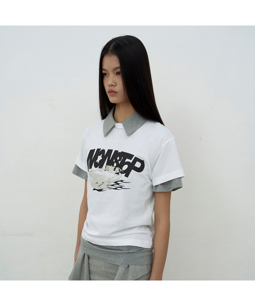 LCDC TM(エルシーディーシーティーエム)の「NONSTOP PRINT T-SHIRTS (WHITE)(Tシャツ/カットソー・レディース・ホワイト・SMALL/MEDIUM)」の5枚目の写真