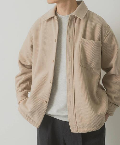 ITEMS URBANRESEARCH（アイテムズ アーバンリサーチ）の「裏フリースボンディングコーデュロイジャケット（その他アウター・メンズ・ブラック/ライトベージュ/ブラウン・MEDIUM/LARGE）」の4枚目の写真