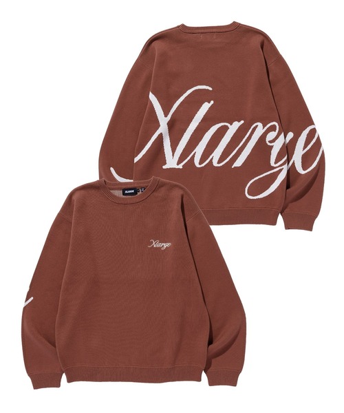 XLARGE（エクストララージ）の「JACQUARD SWEATER（ニット/セーター・メンズ・ブラック/ブラウン/グリーン・S/M/L/XL）」の2枚目の写真