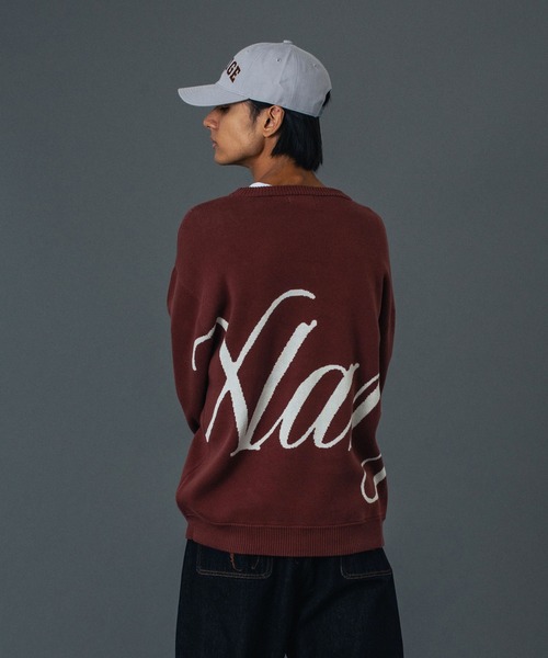 XLARGE（エクストララージ）の「JACQUARD SWEATER（ニット/セーター・メンズ・ブラック/ブラウン/グリーン・S/M/L/XL）」の4枚目の写真