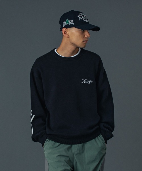 XLARGE（エクストララージ）の「JACQUARD SWEATER（ニット/セーター・メンズ・ブラック/ブラウン/グリーン・S/M/L/XL）」の6枚目の写真